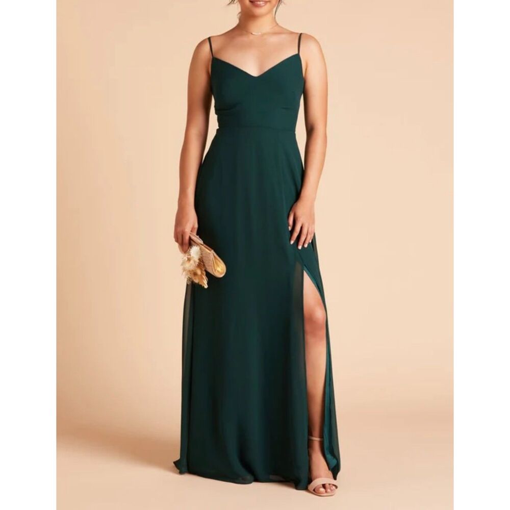Birdy Grey Devin Convertible Chiffon Emerald Dress